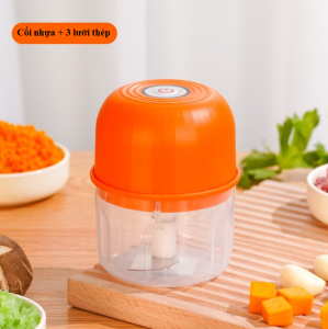 Máy Xay Tỏi Ớt Cối Thủy Tinh Cao Cấp 3 Lưỡi Inox Không Gỉ Máy xay thịtđồ ăn dặmgia vịrau củ quả siêu tiện lợi
