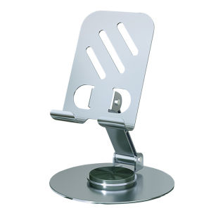 Desktop mobile phone metal bracket multi-axis rotating silicone non-slip metal hollow fan heat suitable for mobile phones and tablets 360 Rotating Mobile Phone Holder Aluminum Alloy Portable Foldable Lazy Desktop Live Bracket Support Metal Tablet Cell