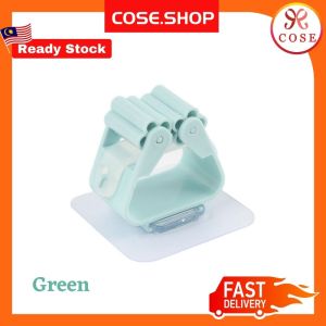 [COSE] Wall Mounted Trackless Clamp Mop Broom Holder Hook Wall Bathroom Toilet Shelf | Penyangkut Mop Penyapu Dinding