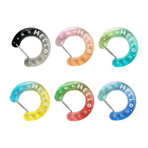 Móc gắn chìa khóa Acrylic Gradient hợp thời trang với các đường Cắt nghệ thuật cho phụ kiện tự làm cá nhân và trang trí đa năng