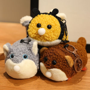 JOJO CASTLE Bees Otter Cat Crocodile Husky Fox Plush Anti Anxiety Squeeze Toy Pendant Doll Blow Bubble Novelty Pinch Toy Insert Ball for Autisms Kids Creative Stress Relief Toy