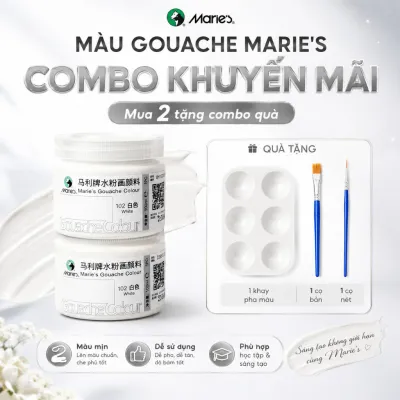 Màu Gouache Marie’s 100ml [MUA 2 TẶNG 3 QUÀ] – Màu Vẽ Mỹ Thuật Cao Cấp Màu Poster Paint Marie’s Tô Tượng Học vẽ