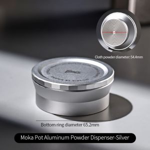 BINCOO Moka Pot Distributor Tamper Espresso Portafilter Coffee Powder Press Coffee Powder Packer Prevents Powder Flyaway and Spillage