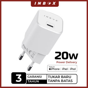 INBOX PDA-4 Kepala Charger iPhone 20W GaN Power Delivery Fast Charging Adaptor Adapter
