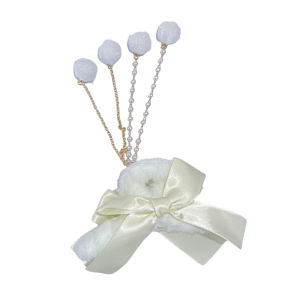 Jepit Rambut Wanita Motif Pita Rumbai Jedai Bulu Pompom Gaya Korea Aksesoris Rambut kualitas Import fashion kekinian PTT