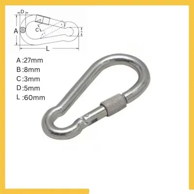 HEAVY DUTY Screw Locking Carabiner Clips Small Caribeener Clips for Outdoor Camping Swing Hammock Hiking Keychain