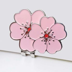 RUO R One Putt Practical ic Accessories For Golfer Aiming Tool Hat Marker Pink Flower Golf Hat Clip Golf Putting Alignment Ball Position Mark