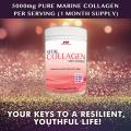 Vital Collagen Halal 5000mg, Hydrolise Deep Sea Marine Collagen Powder, 30 Servings/150000mg, 2000 Dalton [Original] with Hologram +  Blackmores Collagen 10 + 2's + FREE Vital Shaker 500ml (Black). 