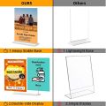 Acrylic Desktop Table Sign Holder A4 Size  (Table Top Display Stand) for Menu, Flyers and Frame. 