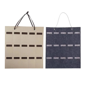 15 Slots Felt Eyeglasses Stand Holder for Sunglasses Glasses Storage Display Hanging Bag Wall Pocket Organizer with Hook