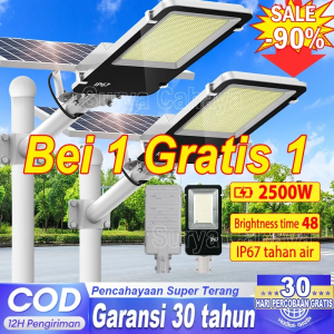 Lampu Jalan Solar Cell (Tenaga Surya) Waterproof Super Terang Lampu sorot tenaga surya 1500w lampu tenaga surya solar sorot tahan air IP67 outdoor led matahari panel surya
