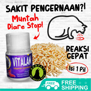 SEMPATI Vitamin Lambung Kucing Per Butir Kapsul Obat Lambung Kucing Cat Kitten Adult Anabul Cegah Atasi Diare Muntah Lesu Lemas Mencret Radang Usus Obat Kucing Sakit Perut