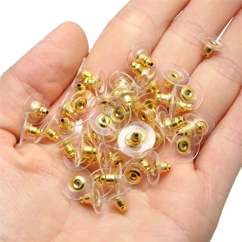 100pcs/lot Rubber Earring Backs Stopper Earnuts Stud Earring Back