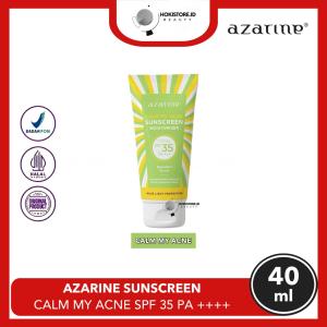 Azarine Calm My Acne Sunscreen Moisturiser SPF35 PA+++ 40mL - Untuk Kulit Berjerawat Sensitif