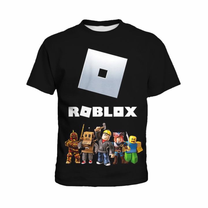Roblox T-shirt for Kids Boys Game Cartoon Printed Sandbox Shirts
