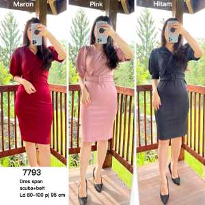 Dress Bonus Belt 7793-85 Bahan Scuba Import Premium Realpic LD 80-100 PJ 95 CM