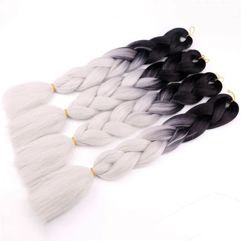 Free Ship&Ready stock] 1/2pcs Braiding Hair 100g Kanekalon Jumbo Braid  Crochet Braids Box Braids Halo Hair Extensions