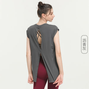 Lulu yoga Fitness Short Sleeve T T-shirt Quick-Drying Sports Yoga Jacket