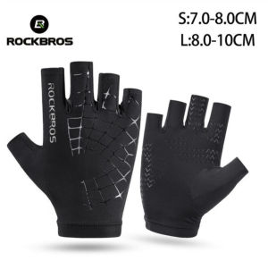 Sarung Tangan Sepeda Rockbros S202 Hitam Half Finger Gloves Gowes