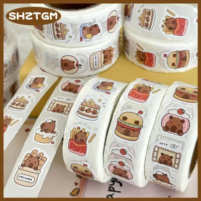 SHZTGM 500Pcs phim hoạt hình capybara Sticker Đề can trang trí DIY điện thoại máy tính xách tay Vali máy tính xách tay tủ lạnh trẻ em Sticker