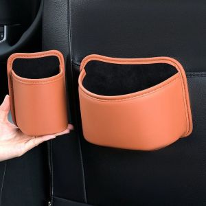 PETPARADIS Waterproof Car Cup Holder Space Saving Leather Car Trash Can Convenient Stable Car Seat Back Organizer Car Interior Accessories