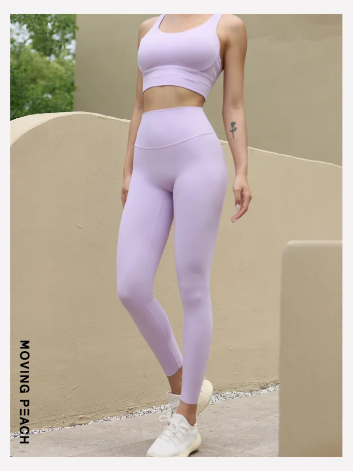 MyZyQg Summer Women Knee Length Yoga Pants Peach Hip Fitness