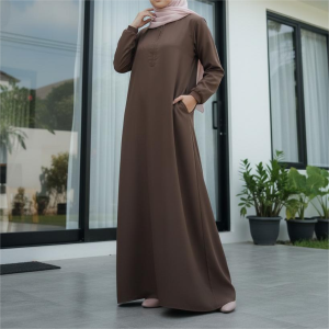 gamis polos syari bahan toyobo fodu