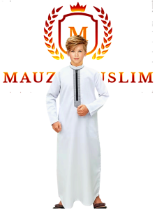 Jubah Gamis Anak Laki Laki Lengan Panjang Umur 3 Sampai 15 Tahun Bahan Katun Eternity Moslem