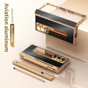 Vỏ hợp kim nhôm cho Samsung Galaxy Z Fold 6 Fold 7 với bút cảm ứng bảo vệ toàn bộ miếng dán film thủy tinh đứng