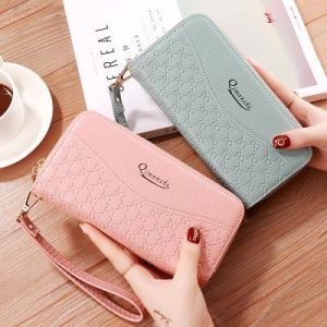 [HCM]VÍ CẦM TAY HAI ĐAY KÉO CHẤT DA SIÊU ĐẸP