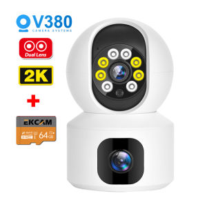 💥【4G 2เลนส์ 】💥8MP 2เลนส์-หน้าจอคู่ กล้องวงจรปิดใส่ซิม 4G 8.0ล้านพิกเซล ภาพสีคมชัด คืนวิสัยทัศน์ PTZ IP Camera เดินตามคนได้ 360° กล้องวงจรปิดไร้สาย สำหรับใช้กลางแจ้ง กันน้ำ กะนน้ำกันแดด APP:V380Pro