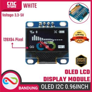 OLED Display 0.96 Inch I2C 128×64 – Layar OLED Putih / Biru / Kuning Biru untuk Arduino ESP32 dan Proyek DIY