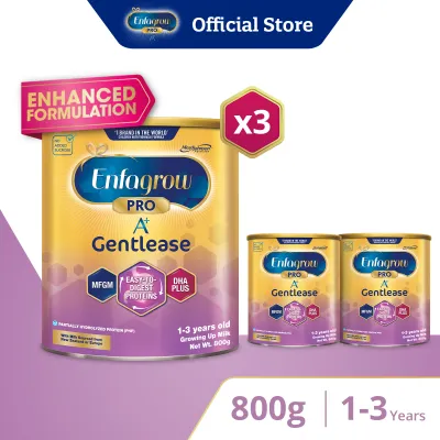 [Bundle of 3] Enfagrow A+ Pro Gentlease (1Y+) Milk Formula Powder (800g x 3)