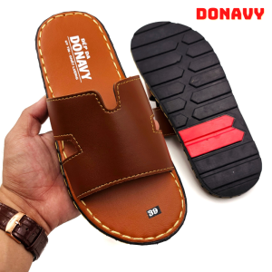 Dép Nam Quai Ngang Da NDK Cao Cấp Kiểu Chữ K Cách Điệu N.CKS