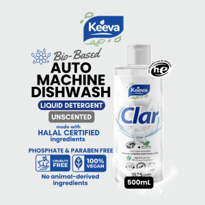 Keeva Clar Dishwashing Machine Liquid Detergent HE - Bio-Based Food Grade Formula for Powerful Safe Cleaning
