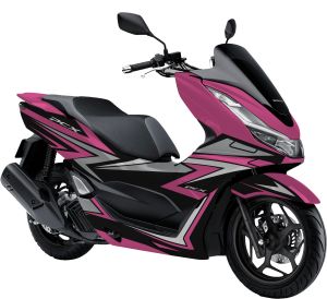 Stiker Decal Full Body Variasi Honda PCX 160 Motif Grafis Pink Sitam Abu