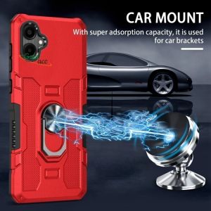 Casing Untuk SAMSUNG A06 Premium Hardcase Ring Armor Robot Case Kickstand Hybrid/Ring Holder