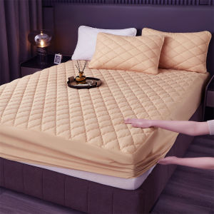 Sheleep 100% Waterproof Mattress Cover Quilted Cotton Mattress Protector Garterized Bed Cover