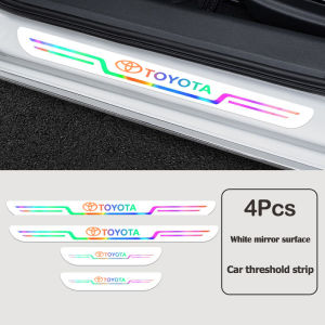 For Toyota Yaris Hiace Camry Corolla Hilux Vios Avanza Car Stickers Anti Scratch Door Sill Protector Strip Car Threshold Protection Bumper Sticker
