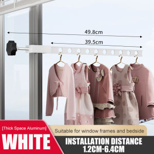 ไม้แขวนเสื้อที่แขวนผ้าสำหรับตากแบบพกพาพร้อมรูแขวน10รูกรอบหน้าต่างไม้แขวนเสื้อสำหรับการเดินทางราวแขวนผ้าชั้นวางแบบประหยัดเนื้อที่อเนกประสงค์