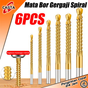 CASTA 6 PCS Mata Bor Kobalt Titanium HSS – Alat Bor Serbaguna untuk Kayu Plat Besi Aluminium dan Plastik dengan Hasil Halus