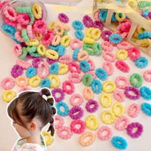 BAIXL 500pcs High Elastic Basic Hair Rope Set Candy Color Seamless Rubber Band Cute Hair Ring Colorful Hair Tie Ladies