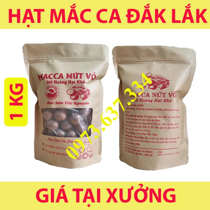 Hạt mắc ca nứt vỏ đắk lắk - hạt macca nứt vỏ 1kg - hạt macca Tây Nguyên