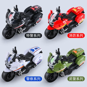 Childrens toy car inertia motorcycle simulation model police car fire truck boy gift