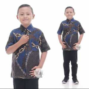 couple ayah dan anak laki laki umur 2-10 tahun terbaru kemeja batik anak-batik pria kemeja batik Cowok lengan panjang