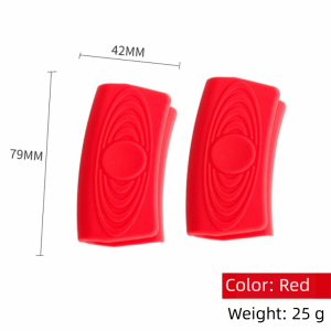 INNICE 1Pair Universal Size Silicone Pot Ear Cover Anti‑slip Texture Heat‑insulated Pot Handle Grip Long‑lasting Build Hand‑shield Design Cookware Sleeve Casserole Use