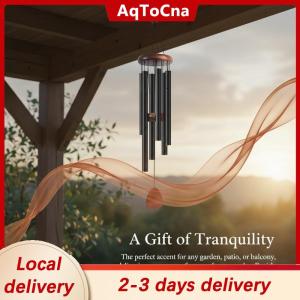 [COD] AqToCna Ship within 24 hours 26 Inch Large Wind Chimes Aluminum Tube with Wooden Tag for Outdoor Living Balcony Corridor Decor Piece