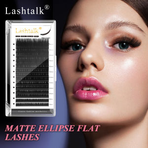 Lashtalk Matte Flat Ellipse Eyelash Extensions Curl B C D Babybent 015mm 0.20mm From Nagaraku Split Tips Black Soft Natural Fake Lashes Beauty For Profession Free Shipping