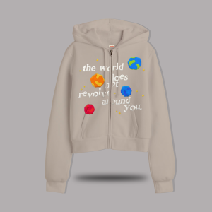 Zipper Crop Top Cewe Bahan Fleece Lembut Size M - XXL