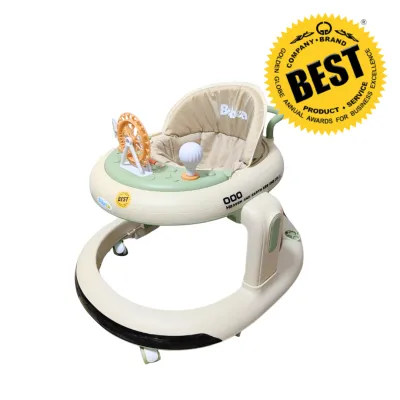 Bebeta Walker & Push Walker w/ Toys & Music Down tray Light Green and White